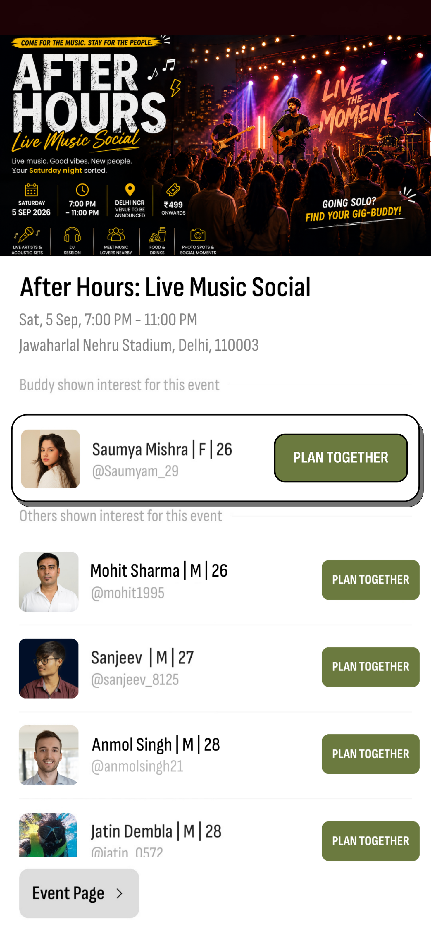 Discover Events Step 1